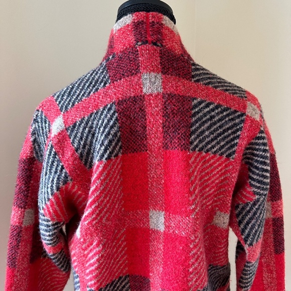 *CYRUS* Red x Black Plaid Long Sleeve Jacket Size Medium - Picture 5 of 7